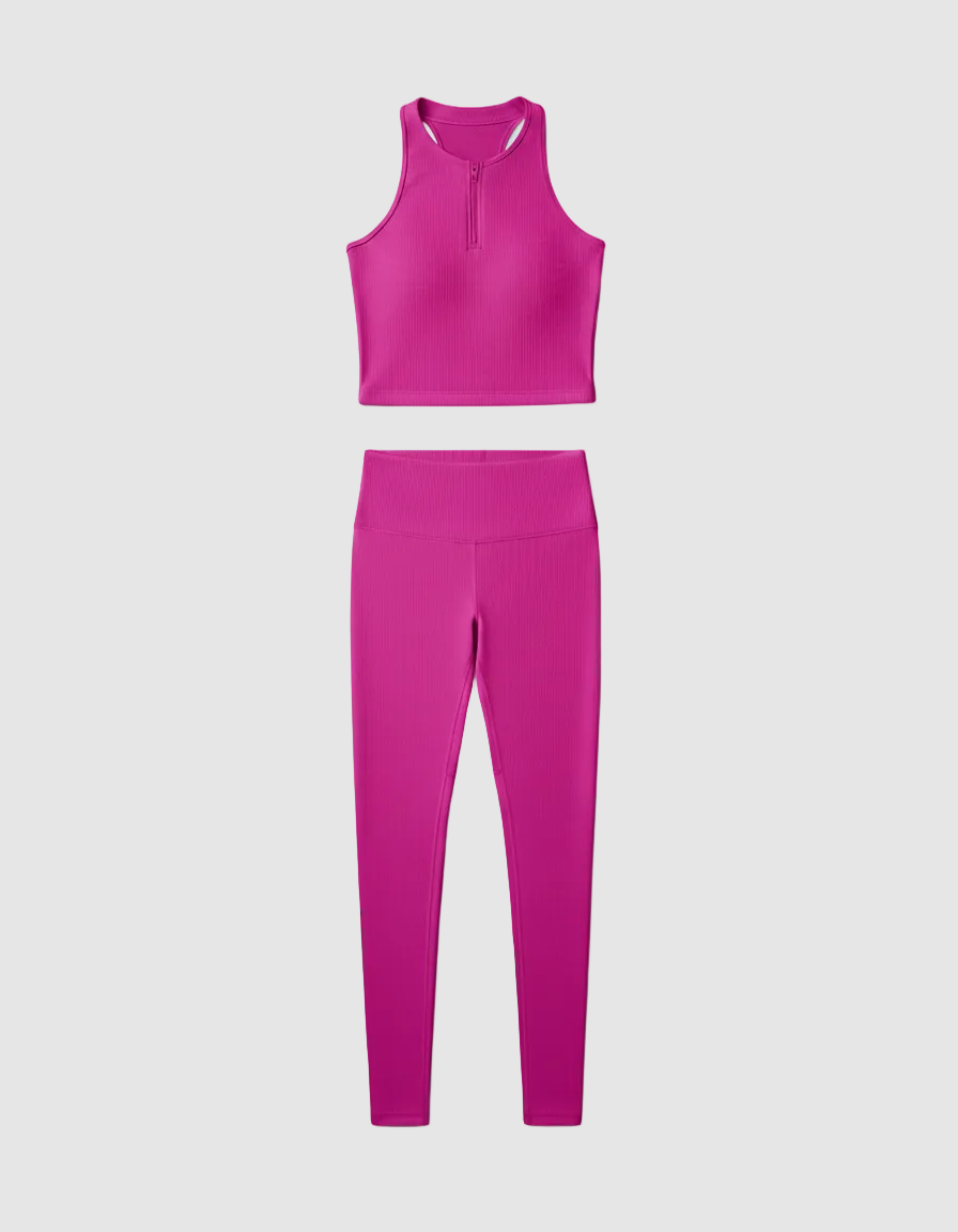 Conjunto Leggins Liso + Top Cierre