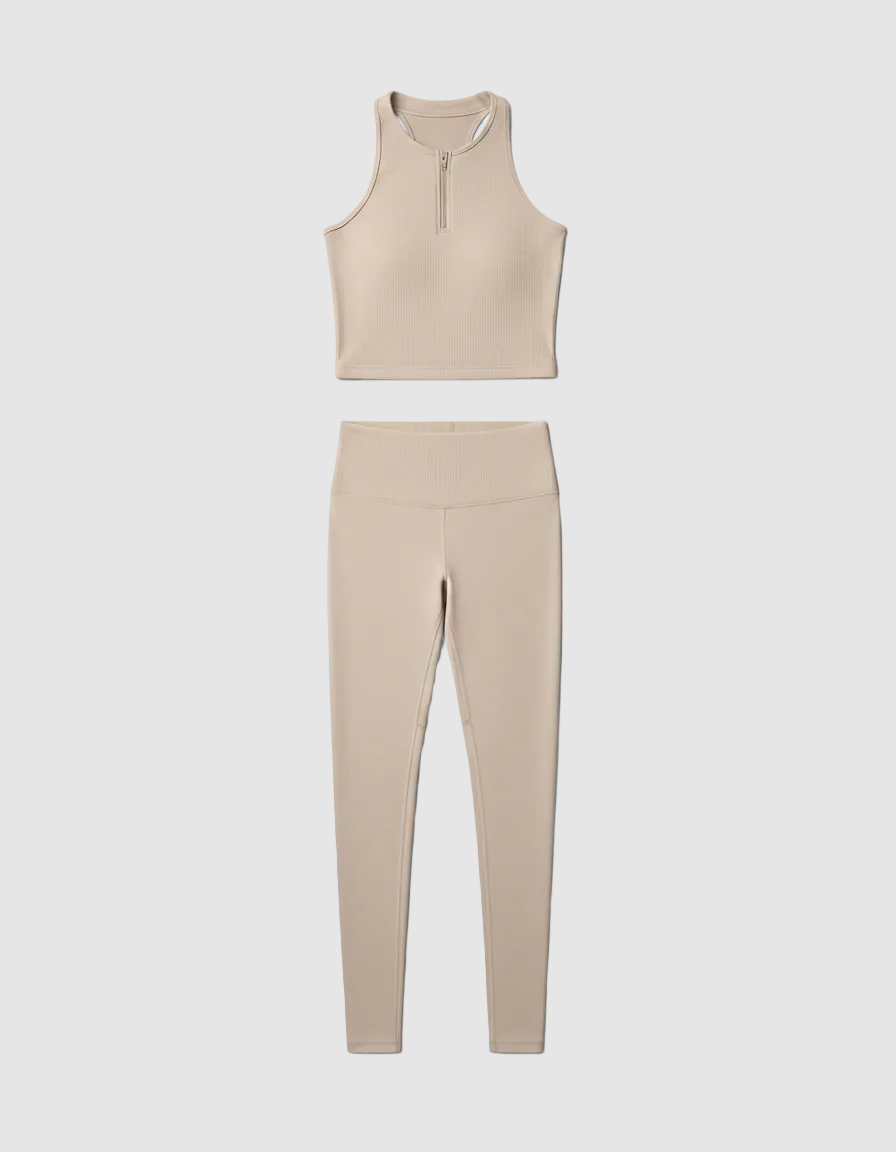 Conjunto Leggins Liso + Top Cierre