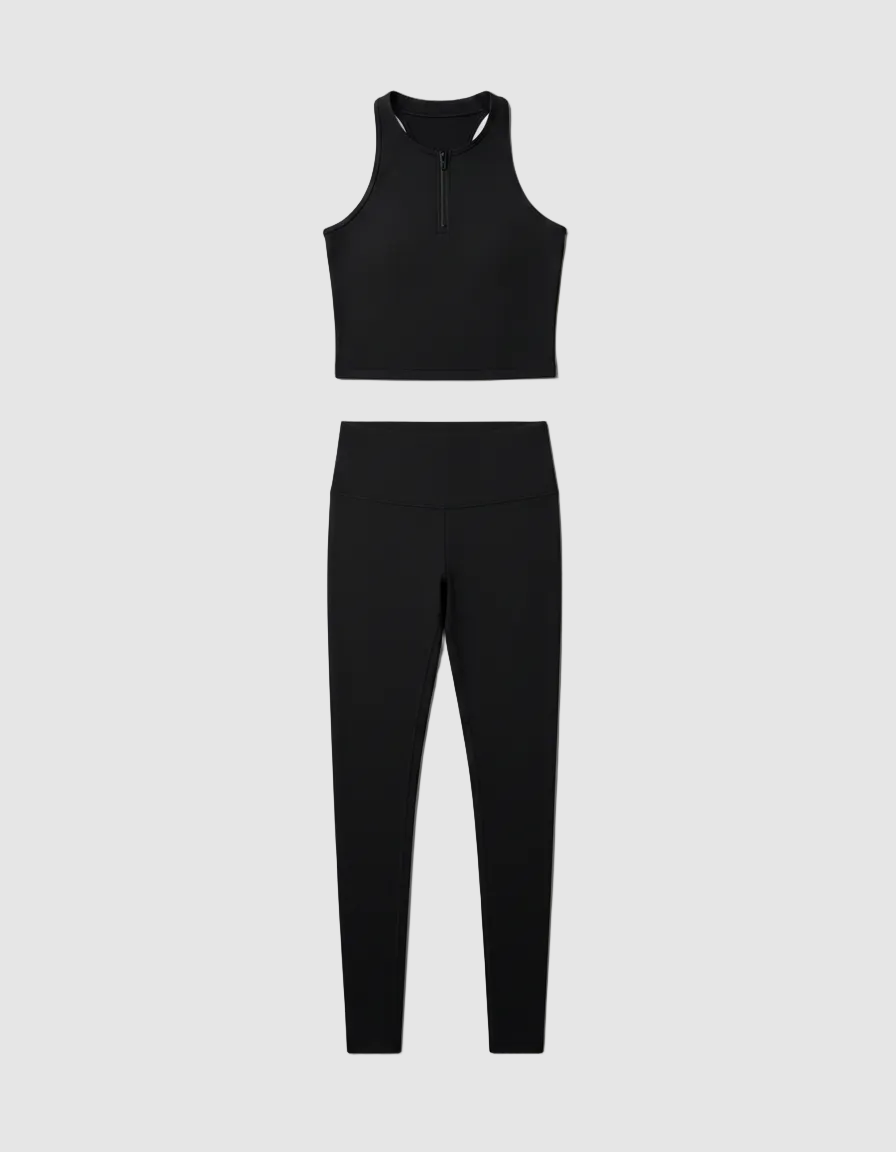 Conjunto Leggins Liso + Top Cierre