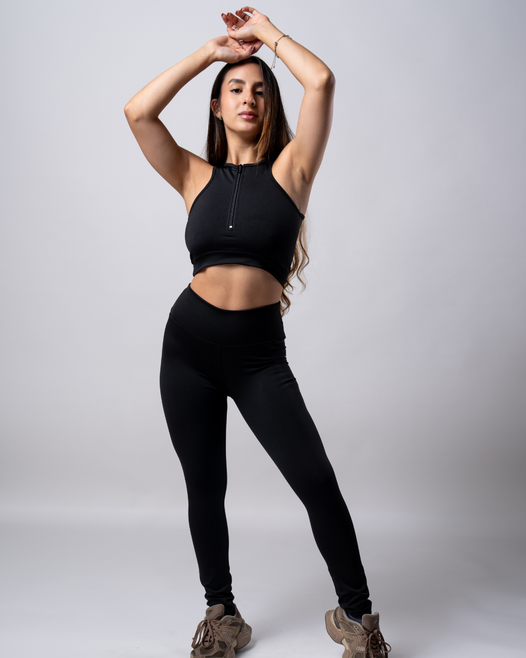 Conjunto Leggins Liso + Top Cierre