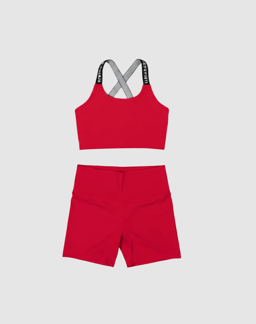 Conjunto Short Liso + Top Diamante